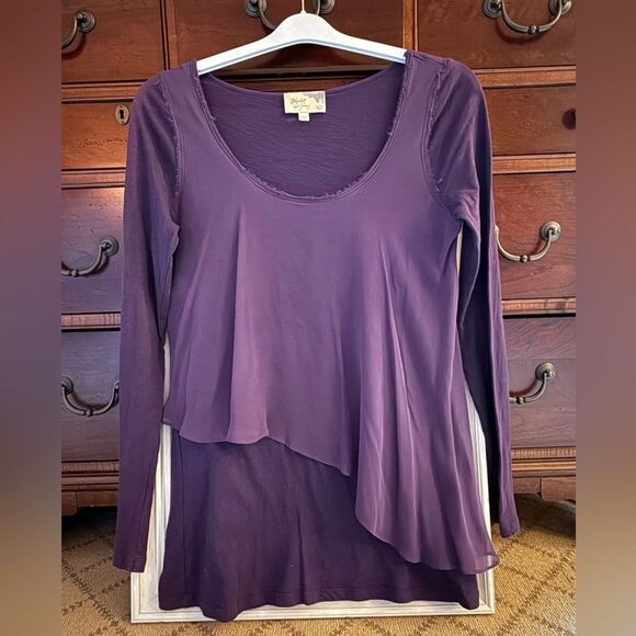 Elizabeth & James Vintage purple long sleeve tunic XS - Picture 1 of 10